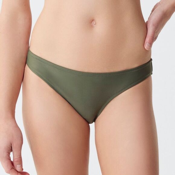 J Crew Heritage 1989 High Leg Bikini Bottom Cool Cypress BP209 L - Picture 1 of 7